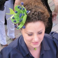 green fascinator 3